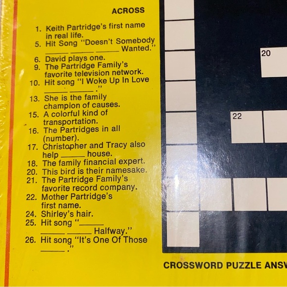 The Partridge Family Crossword Puzzle 1973 LP Vinyl Record, NEW and SEALED - Picture 3 of 13